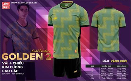 Áo Không Logo Riki Golden 2 Vàng Khói